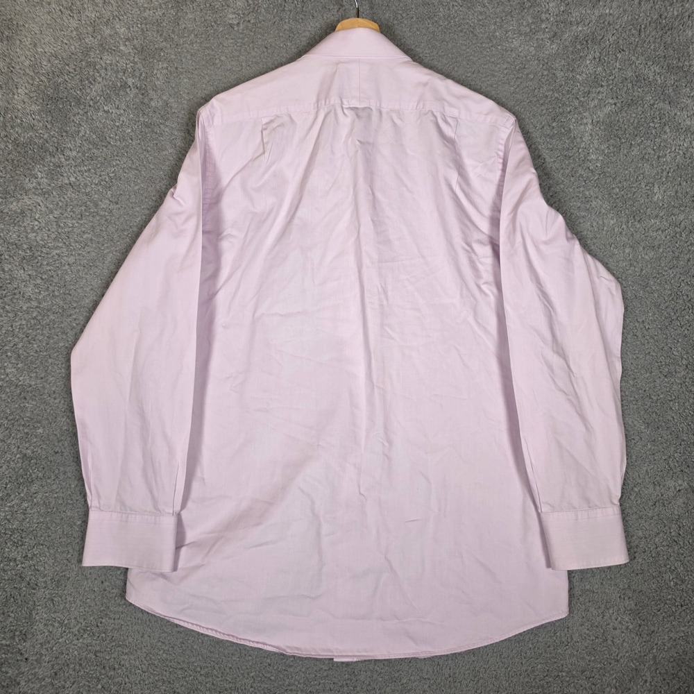 Charles Tyrwhitt Dress Shirt Mens 16.5/35 Pink Good Slim Fit Long Sleeve Dobby - Picture 3 of 10